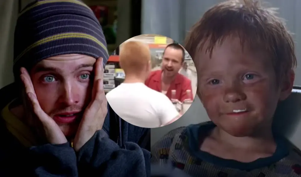 Jesse Pinkman y el niño del episodio "Peekaboo" en "Breaking Bad" se reencontraron luego de varios años de uno de los rodajes más emotivos para Aaron Paul. Foto: composición/ AMC / captura de Youtube/MattRadical