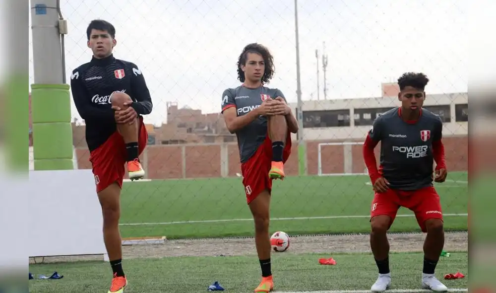 Selección peruana sub-17 trabajaó en la Videnita de Chiclayo. Foto: FPF