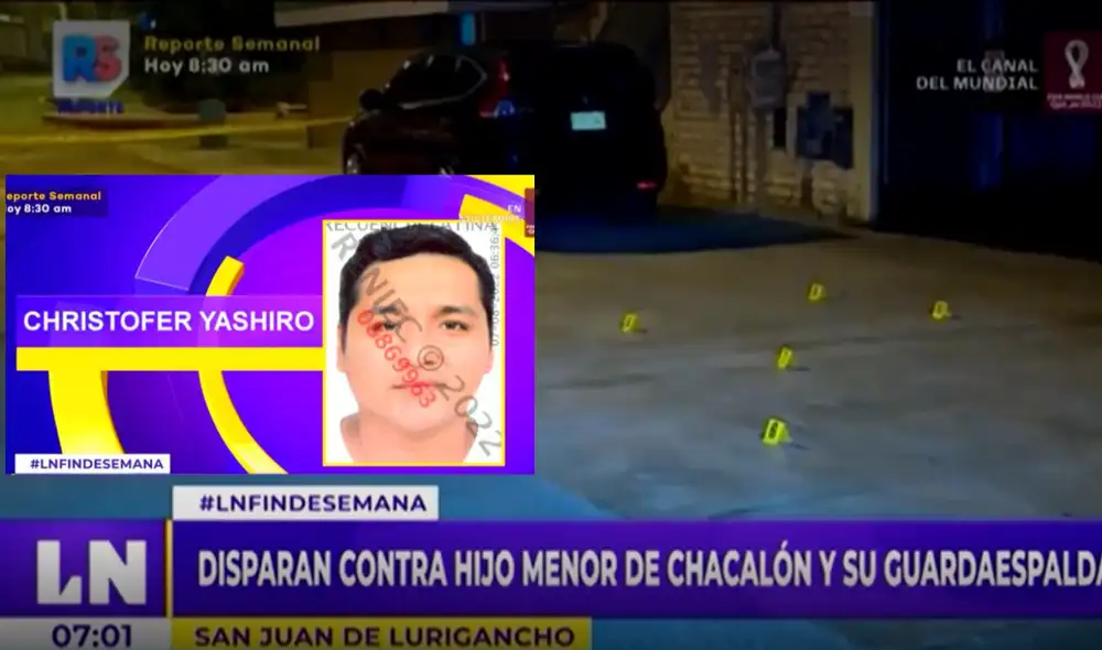 Desatan balacera contra el hijo menor de Chacalón en San Juan de Lurigancho. Foto: Composición LR / captura de Latina Desatan balacera contra el hijo menor de Chacalón en San Juan de Lurigancho. Foto: Composición LR / captura de Latina
