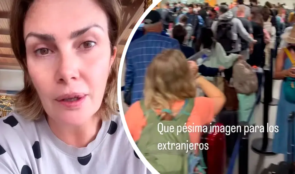 Almendra Gomelsky espero más de dos horas en el aeropuerto para ser atendida en Migraciones. Foto: captura Almendra Gomelsky/Instagram Almendra Gomelsky espero más de dos horas en el aeropuerto para ser atendida en Migraciones. Foto: captura Almendra Gomelsky/Instagram