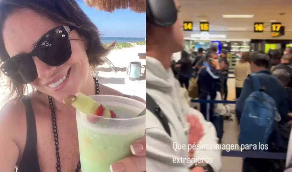 Almendra Gomelsky pasó un momento incómodo y mediante sus redes sociales criticó a Migraciones. Foto: composición/Twitter A. Gomelsky Almendra Gomelsky pasó un momento incómodo y mediante sus redes sociales criticó a Migraciones. Foto: composición/Twitter A. Gomelsky