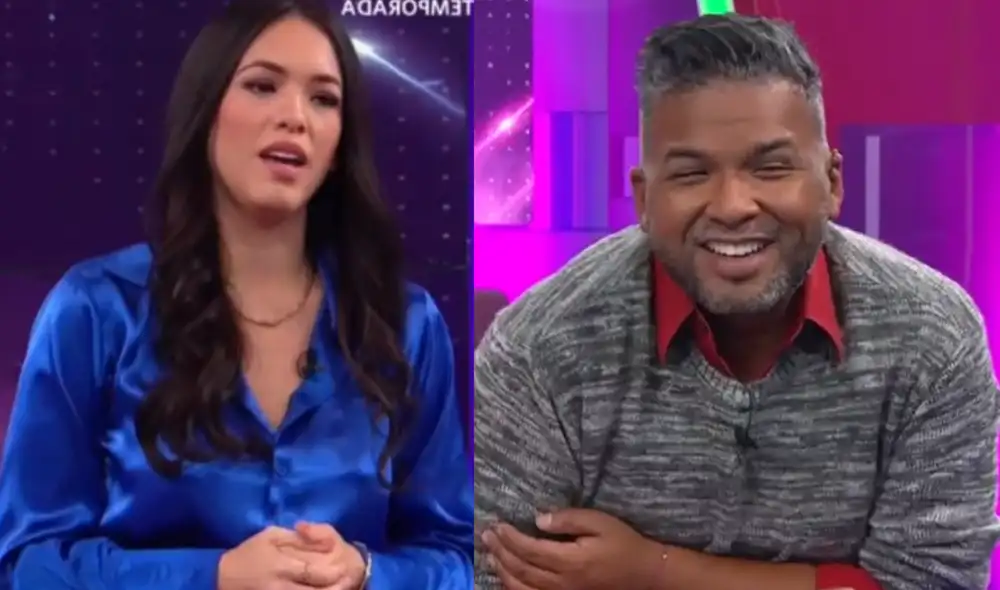 Jazmín Pinedo y 'Choca' Mandros comentan sobre la donación de espermas. Foto: composición LR/ captura de América TV