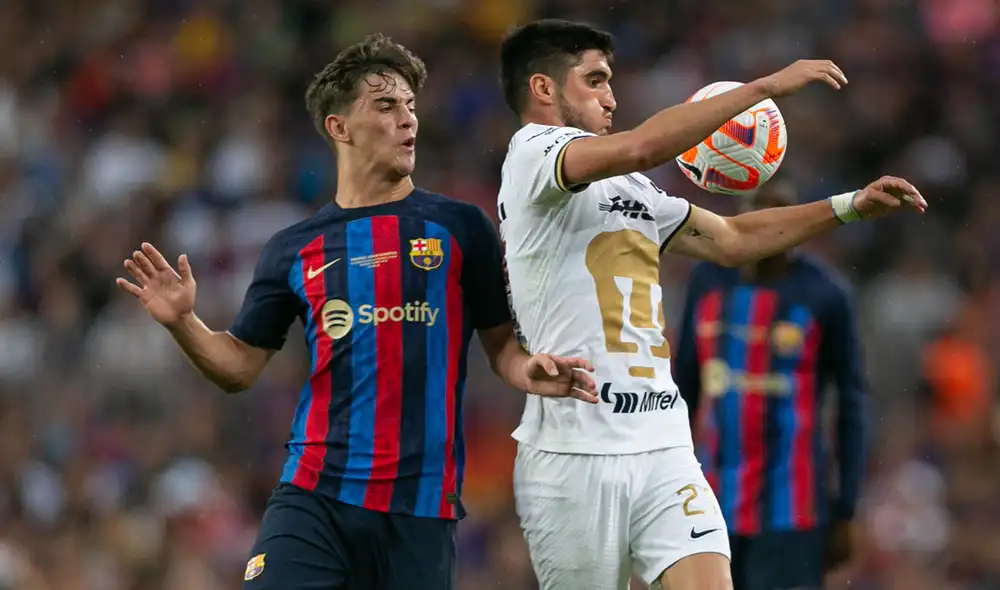 Barcelona y Pumas se vieron las caras por el Trofeo Joan Gamper. Foto: Twitter @PumasMX