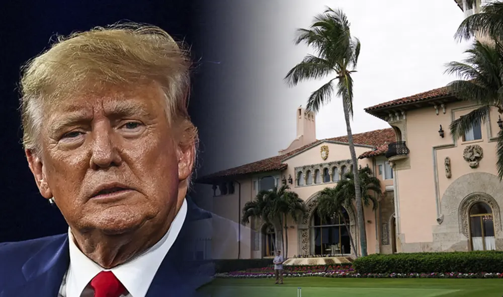 Donald Trump informó sobre el allanamiento de su residencia Mar-a-Lago a través de su página web. Foto: composición LR/AFP