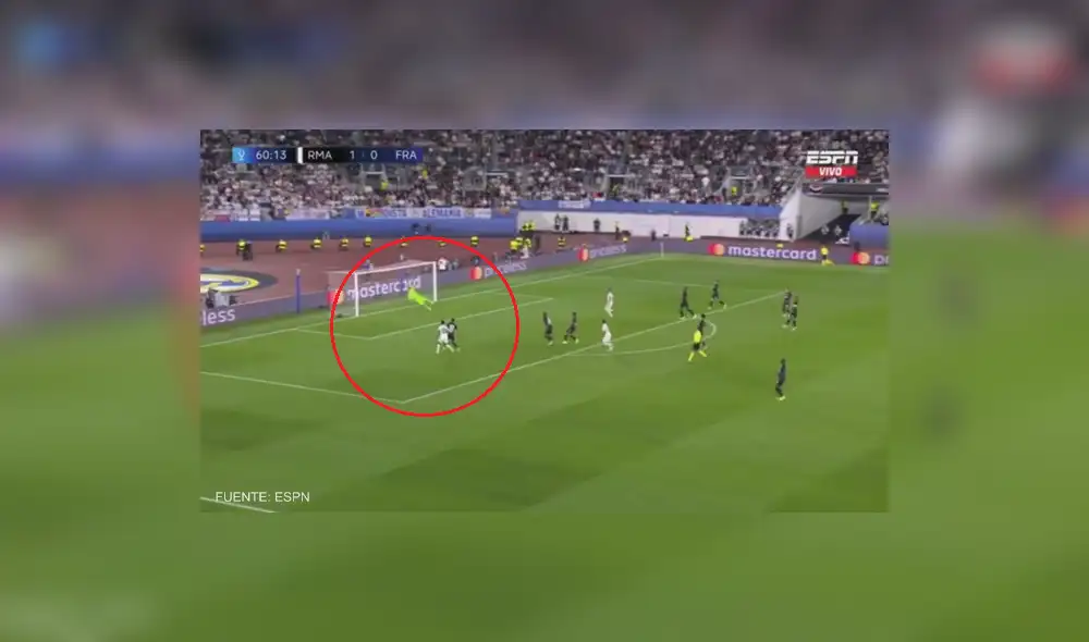 Real Madrid vs. Frankfurt: Casemiro casi anota un golazo para los merengues. Foto: captura ESPN