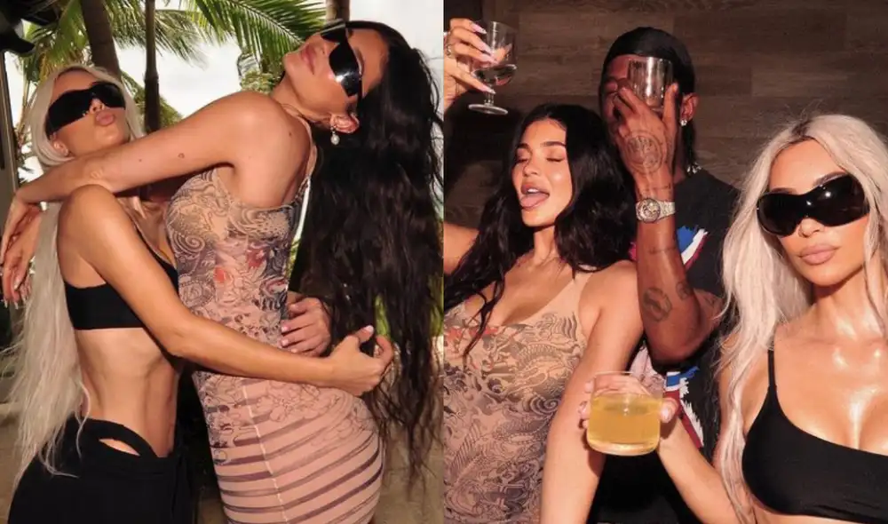 La protagonista de "The Kardashians" festejó a lo grande el cumpleaños de su hermana menor. Foto: composición/ Kim Kardashian/ Instagram