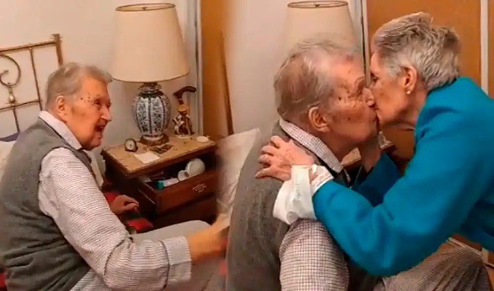 Pareja de ancianos protagonizó emotivo reencuentro en Argentina. Foto: captura de Twitter/Tomás Fonseca