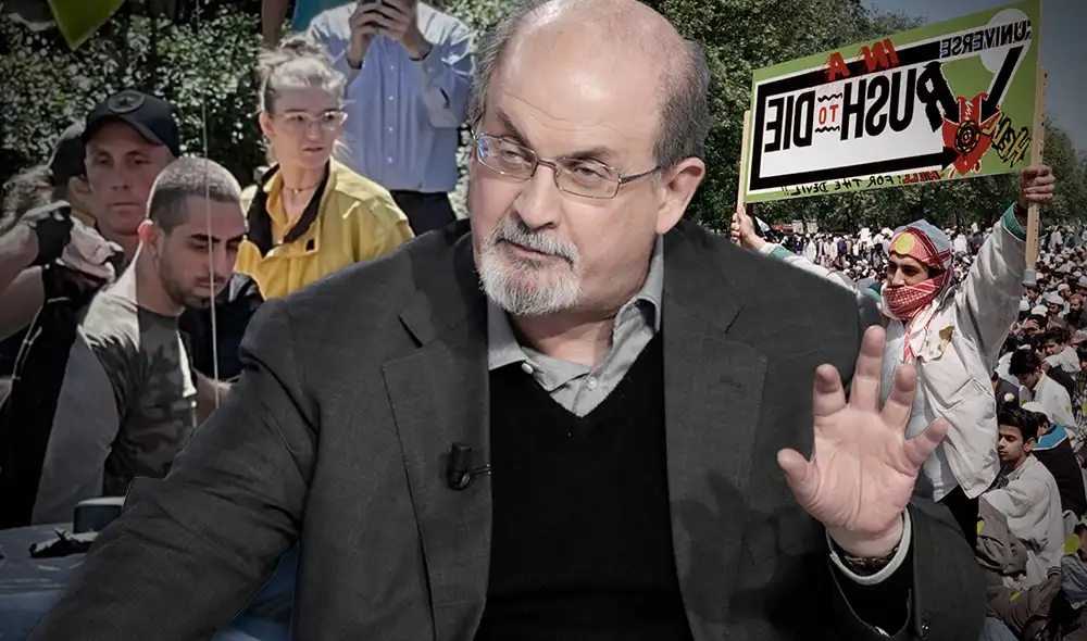 La fetua contra Salman Rushdie produjo el rompimiento de las relaciones diplomáticas entre Reino Unido e Irán por una década. Foto: Composición/LR/AFP