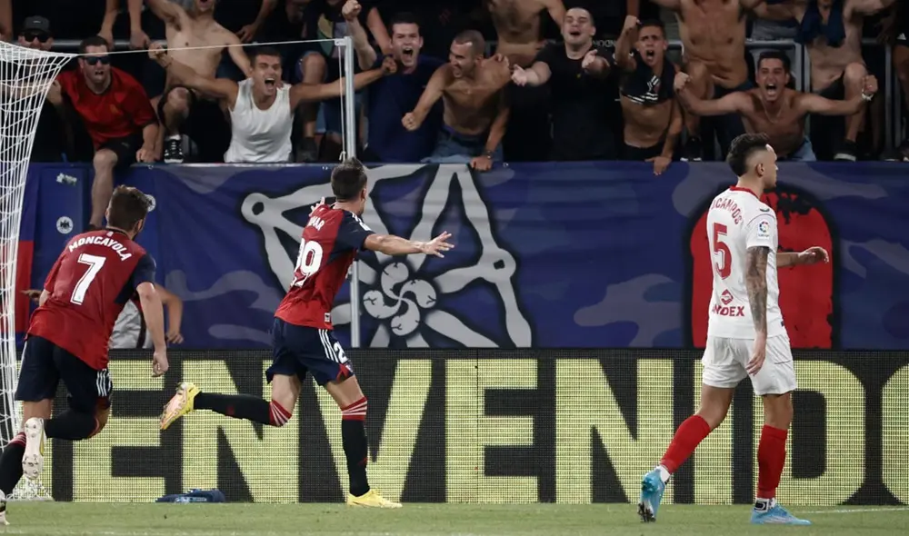 Osasuna derrotó a Sevilla en el estadio El Sadar. Foto: EFE Osasuna derrotó a Sevilla en el estadio El Sadar. Foto: EFE