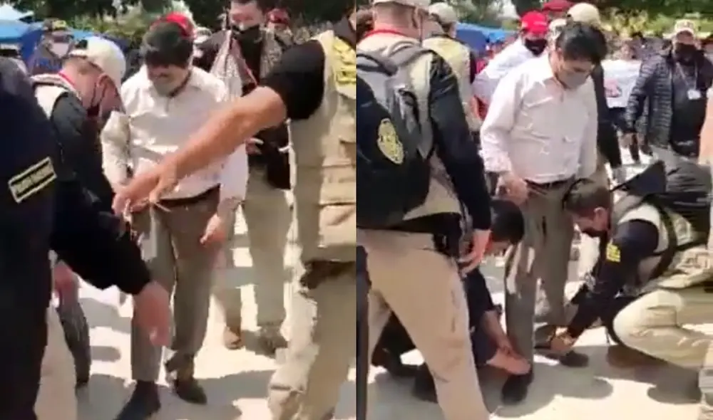 “Este hecho agravia la moral de las fuerzas del orden", aseveró la Defensoría. Foto: composición/captura de Twitter