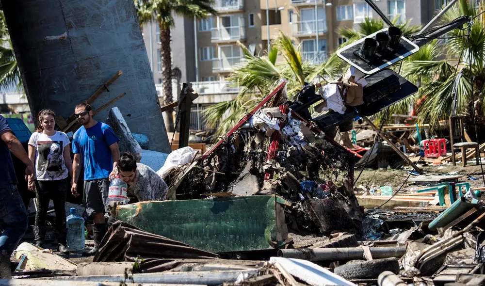 En diciembre de 2016, un terremoto en Chile dejó graves daños. Foto: AFP En diciembre de 2016, un terremoto en Chile dejó graves daños. Foto: AFP