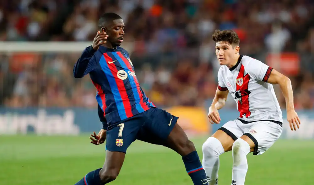 Barcelona y Rayo Vallecano juegan en el Spotify Camp Nou. Foto: EFE