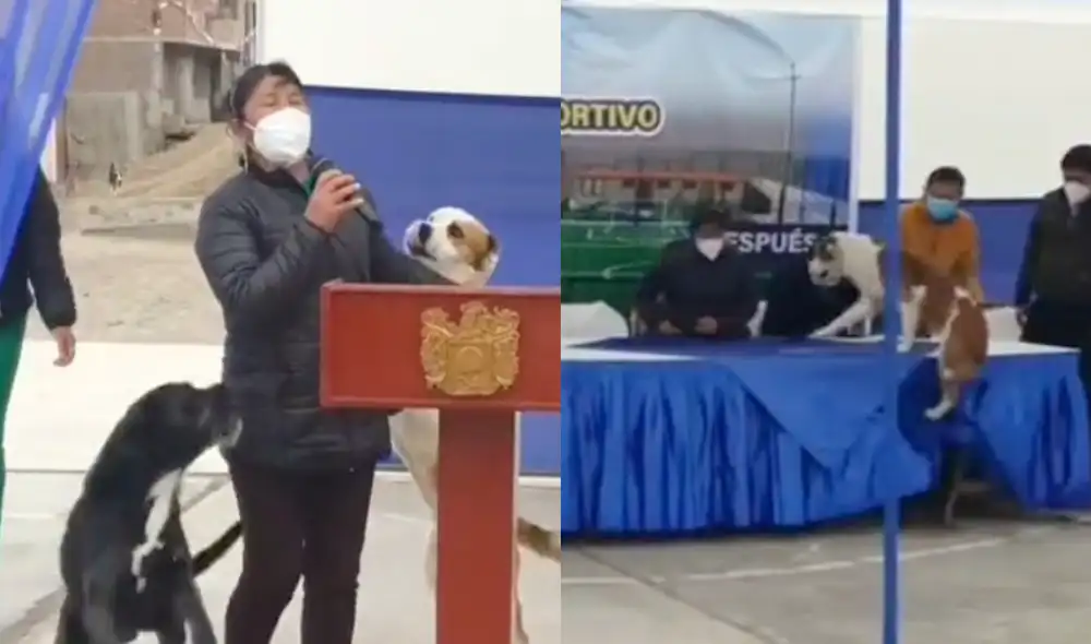 Este hecho sucedió durante la inauguración de una losa en Chancay. Foto: composición LR / TikTok / @naisaac.betancour