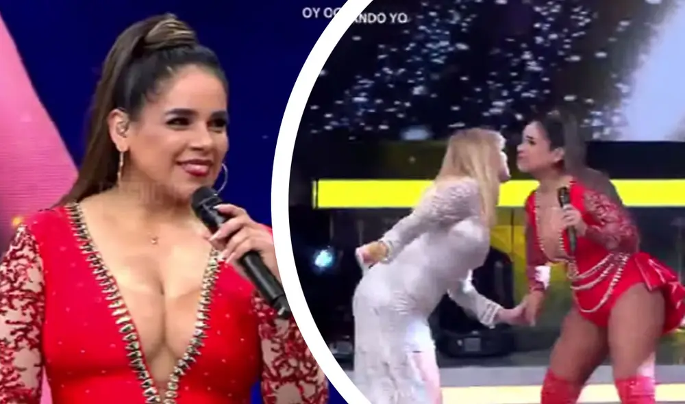 Giuliana Rengifo apareció en "La gran estrella". Foto: captura América TV Giuliana Rengifo apareció en "La gran estrella". Foto: captura América TV