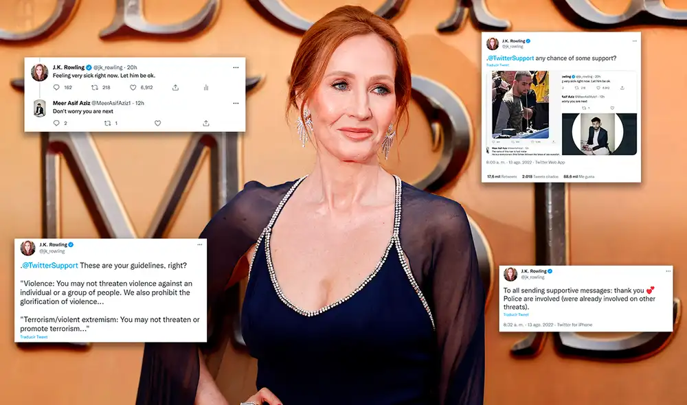 La Policía británica viene investigando la amenaza contra J.K. Rowling tras mensaje de apoyo a Rushdie. Foto: captura @jk_rowling/ AFP
