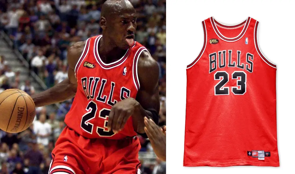 En el primer juego de las finales Jordan anotó 33 puntos. Foto: composición LR/Reuters/Sotheby's