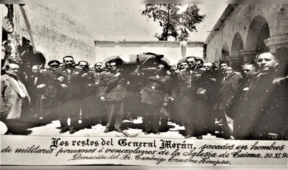 A venezuela. Los restos de Morán fueron expatriados a Venezuela.