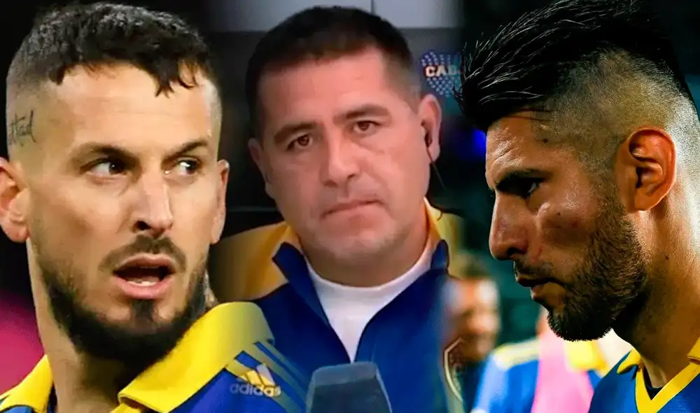 Zambrano y Benedetto se fueron a los golpes en el entretiempo del Boca-Racing. Foto: composición composición LR/Infobae/TNT Sports/Diario uno