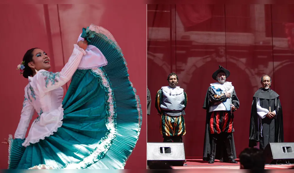 En la Plaza de Armas se congregó una buena cantidad de personas para ver el espectáculo. Foto: Composición LR/Rodrigo Talavera/La República