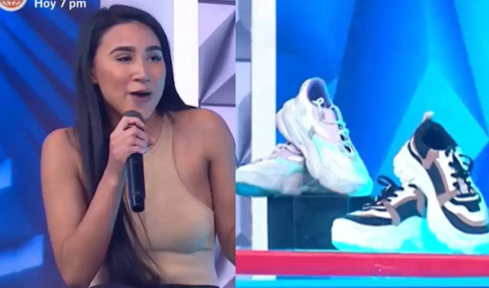 Samahara Lobatón responde a críticas por promocionar zapatillas bamba. Foto: composición/ captura de América TV