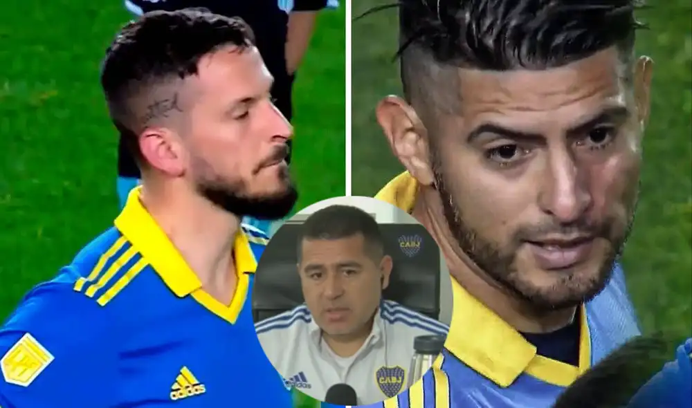 Juan Román Riquelme se refirió sobre la sanción de Zambrano y Benedetto tras pelea. Foto: composición GLR/captura ESPN