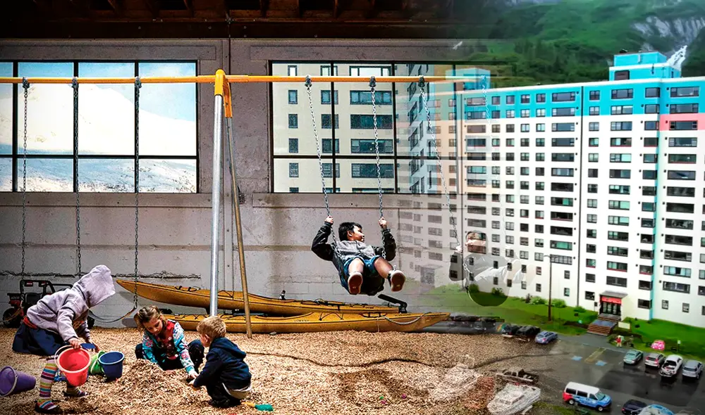 Ejército de EE. UU. contemplaba construir 10 edificios en Whittier. Solo se construyeron 2 y en la actualidad 1 es habitado por la población. Foto: Composición/LR/Gerson Cardoso/Twitter Pedro Torrijos/ Captura vídeo YouTube Óscar Alejandro Ejército de EE. UU. contemplaba construir 10 edificios en Whittier. Solo se construyeron 2 y en la actualidad 1 es habitado por la población. Foto: Composición/LR/Gerson Cardoso/Twitter Pedro Torrijos/ Captura vídeo YouTube Óscar Alejandro