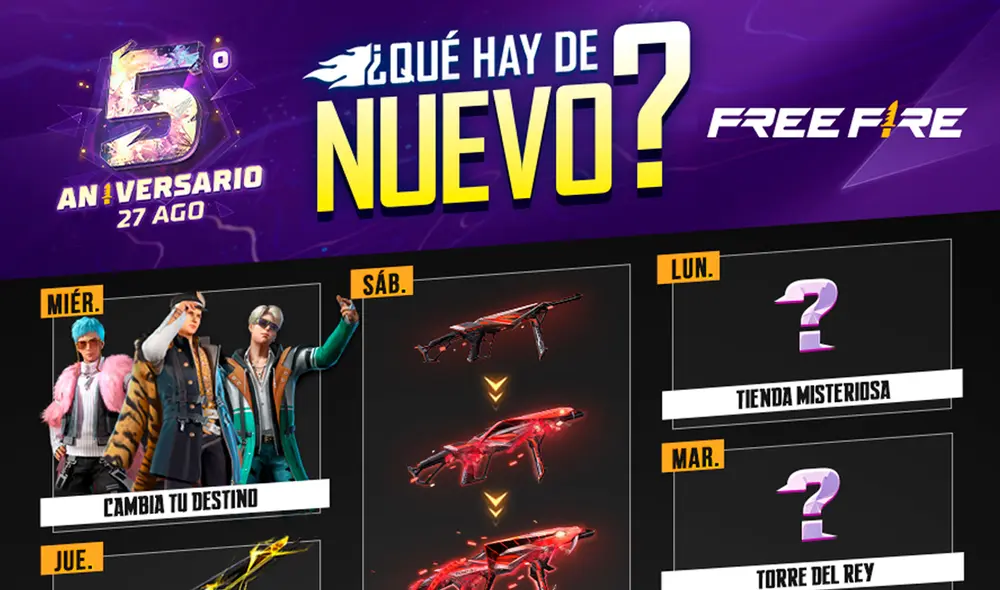 Las actividades de la agenda semanal de Garena también están disponibles dentro de Free Fire Max. Foto: Free Fire Las actividades de la agenda semanal de Garena también están disponibles dentro de Free Fire Max. Foto: Free Fire