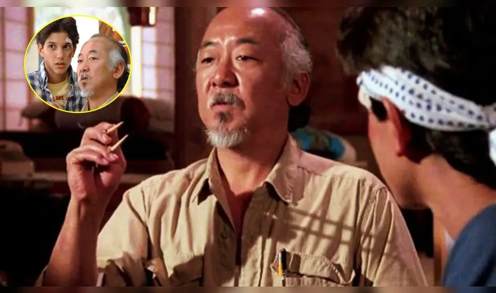 Pat Morita estuvo presente en la saga principal de "Karate kid". Foto: composición LR/Colombia Pictures