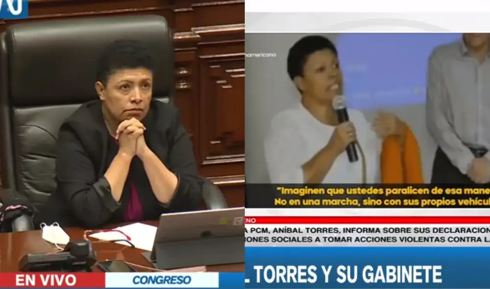 Martha Moyano en el Congreso.