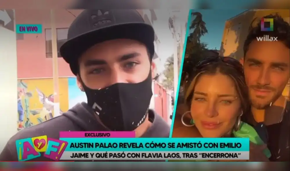 Austin Palao señaló estar firme en su relación con Flavia Laos. Foto: captura de Willax TV