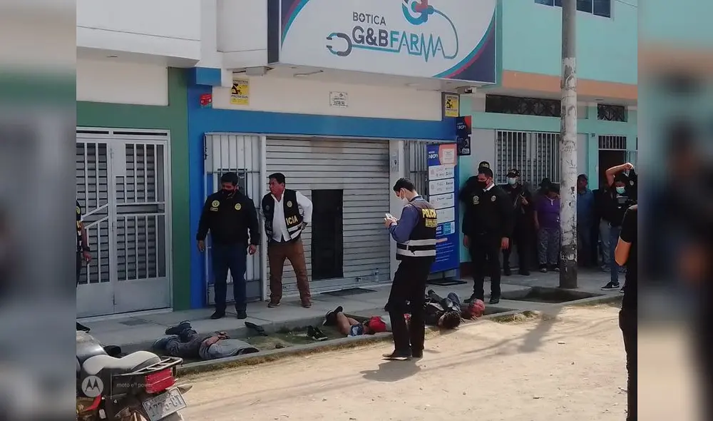 Los agentes de la ley redujeron a los maleantes en la avenida Grau. Foto: Cortesía Los agentes de la ley redujeron a los maleantes en la avenida Grau. Foto: Cortesía
