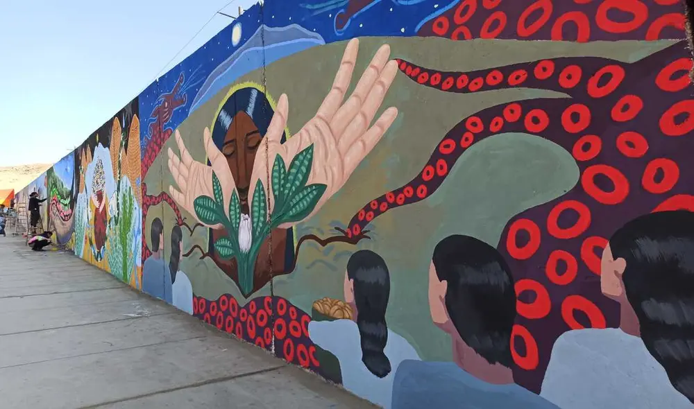 Con el fin de reducir los índices de violencia en el distrito La Esperanza, en La Libertad, se pintaron más de 30 murales en el sector Primavera II. Foto: URPi/LR-Norte