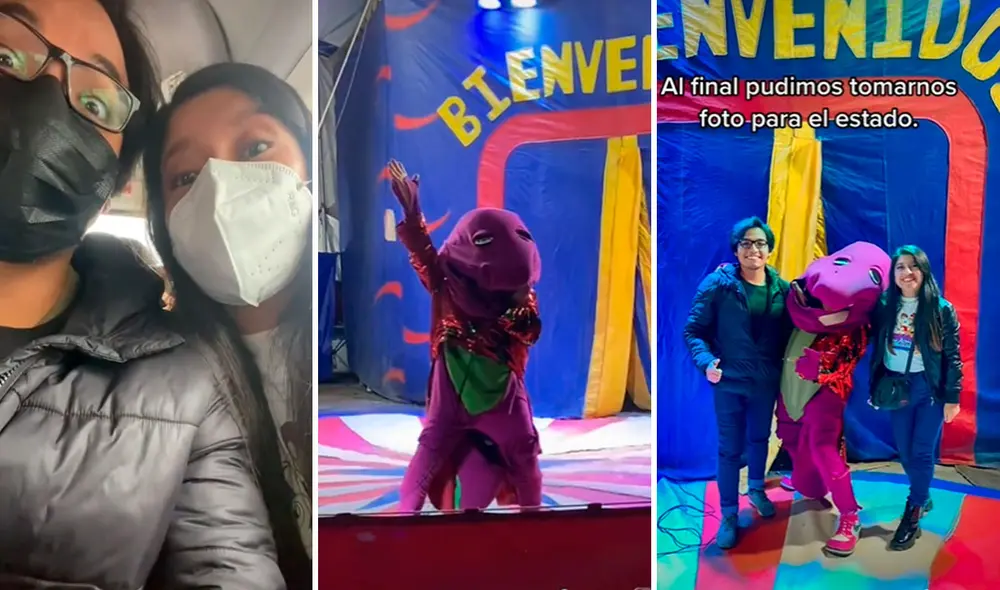 Antes de regresar a sus casas, ellos esperaron de forma paciente para abrazar y estar cerca del popular personaje. Foto: composición LR/TikTok/@pottetic