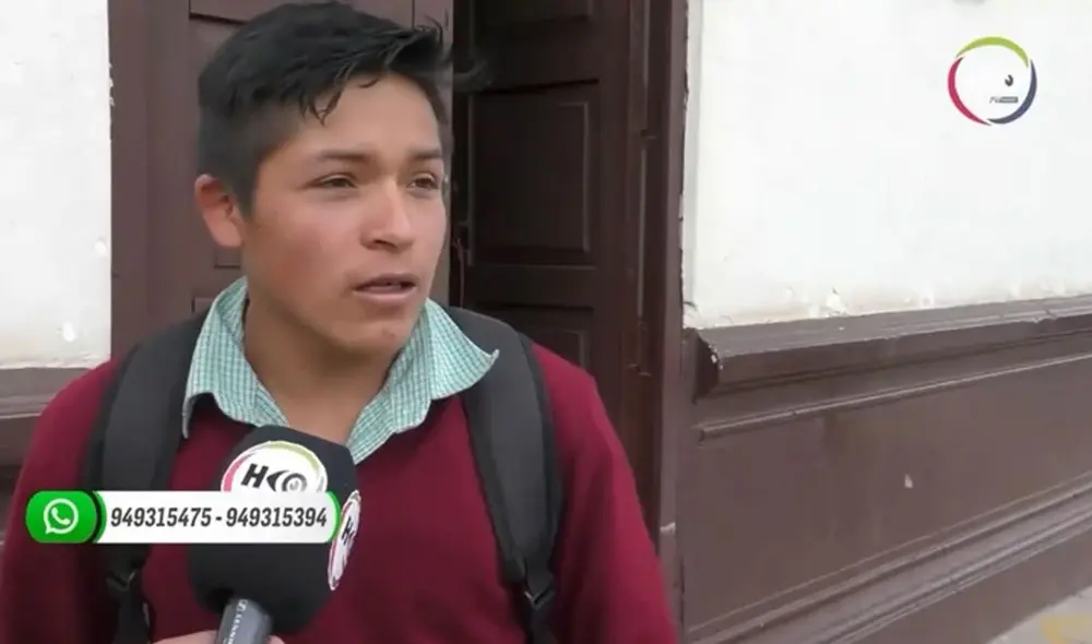 El muchacho se hizo viral y miles de personas del Perú y el extranjero le ofrecieron su ayuda. Foto: captura de YouTube/HCO TV HUAMACHUCO
