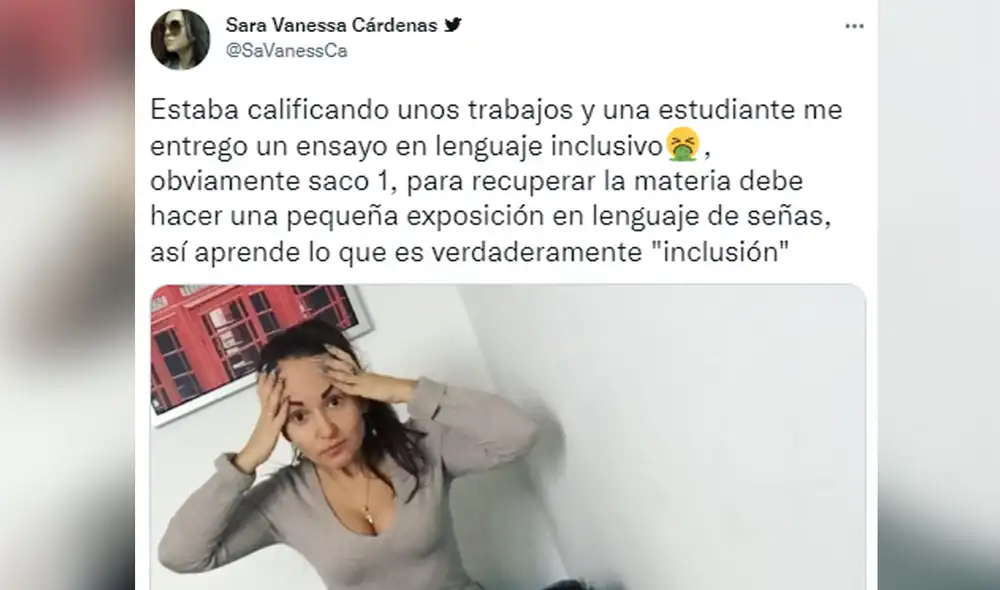 Miles de usuarios rechazaron la actitud de la docente: Foto: captura de Twitter/@SaVanessCa Miles de usuarios rechazaron la actitud de la docente: Foto: captura de Twitter/@SaVanessCa