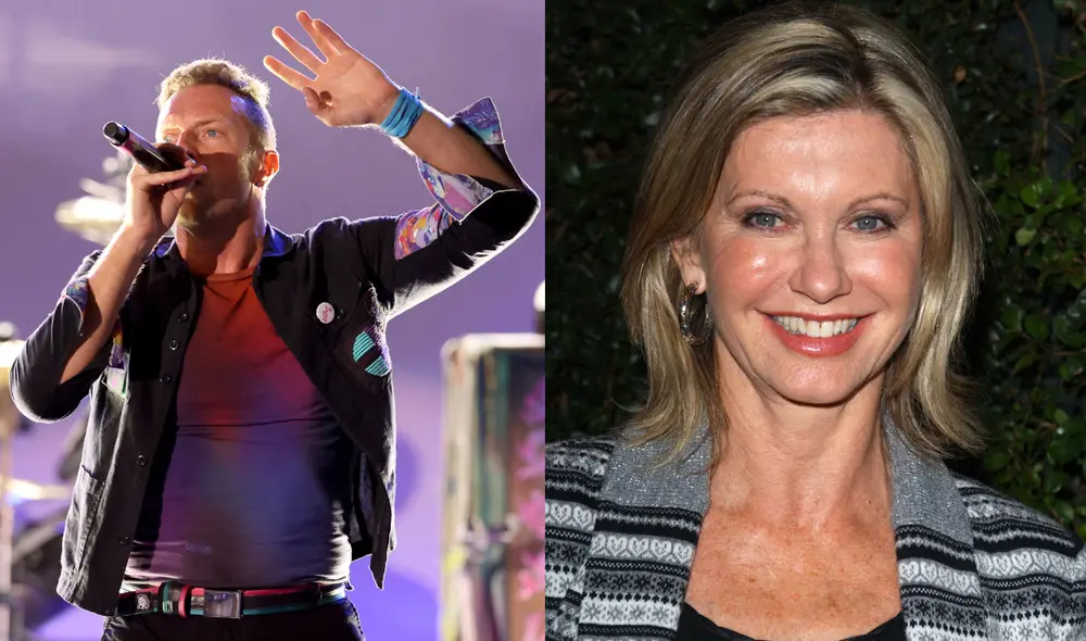 Coldplay interpretaron el exitoso tema de Olivia Newton-John frente a 90.000 personas en Inglaterra. Foto: composición LR/ AFP