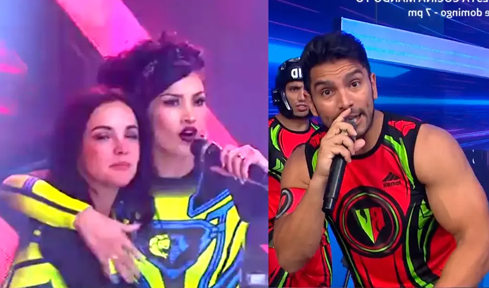 Rosángela Espinoza y Michelle Soifer se dan abrazo. Foto: composición LR/captura de América TV Rosángela Espinoza y Michelle Soifer se dan abrazo. Foto: composición LR/captura de América TV