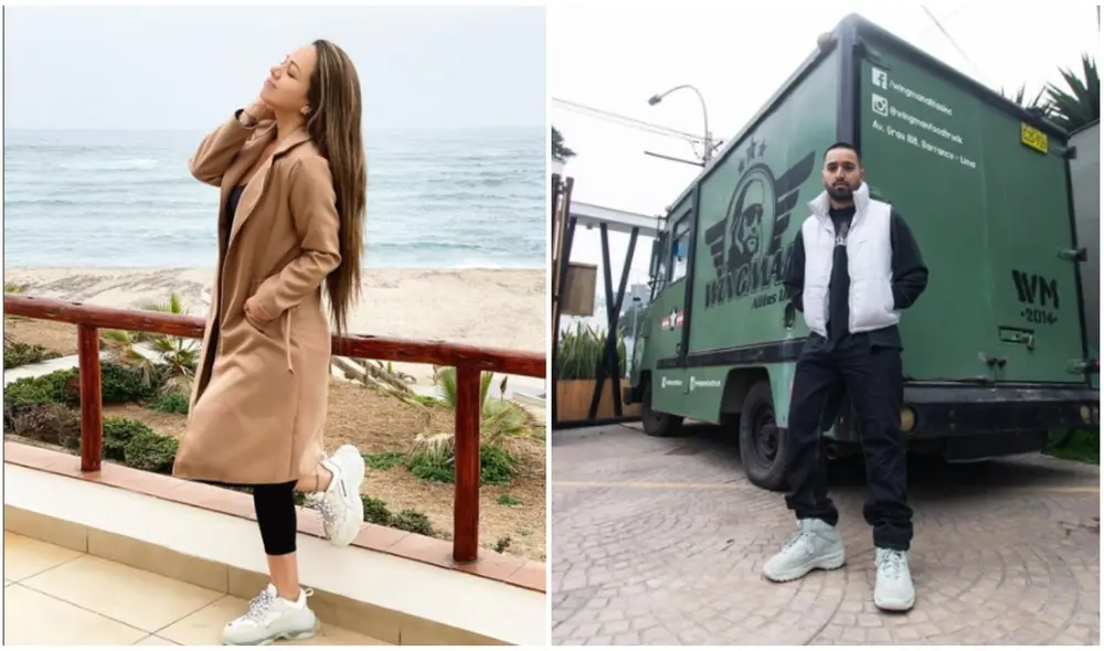 Melissa Klug le responde a George Rubin sobre la originalidad de sus zapatillas. Foto: composición/Instagram Melissa Klug/George Rubin