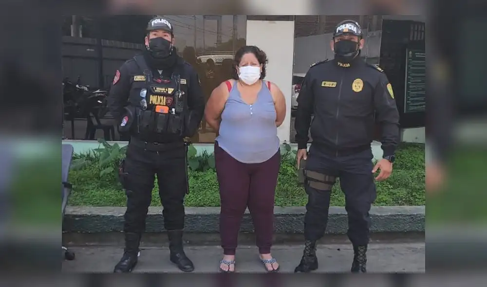 Mujer fue intervenida por agentes de la Sección de Emergencia Centro. Foto: PNP