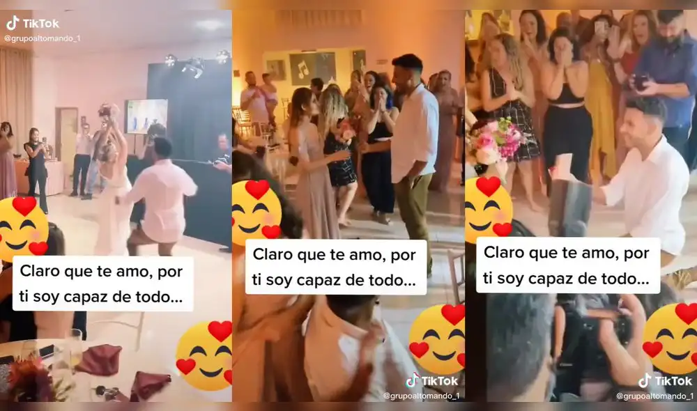 Los invitados también se sorprendieron al ver la sorpresa. Foto: composición LR/@grupoaltomando_1/TikTok