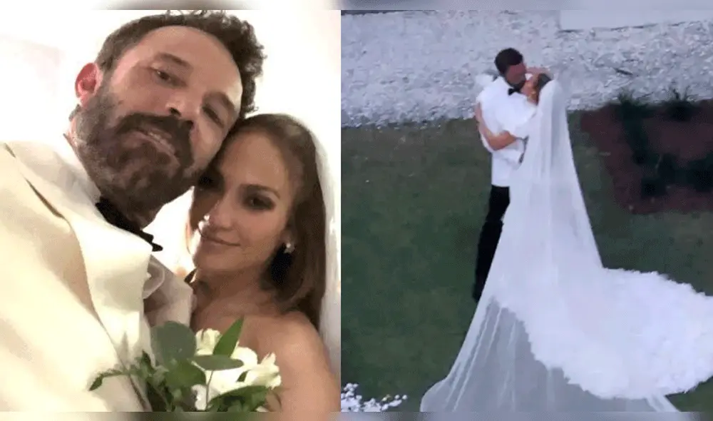 Jennifer Lopez y Ben Affleck tuvieron una segunda boda en Estados Unidos. Foto: composición LR/On the Jlo/Instagram