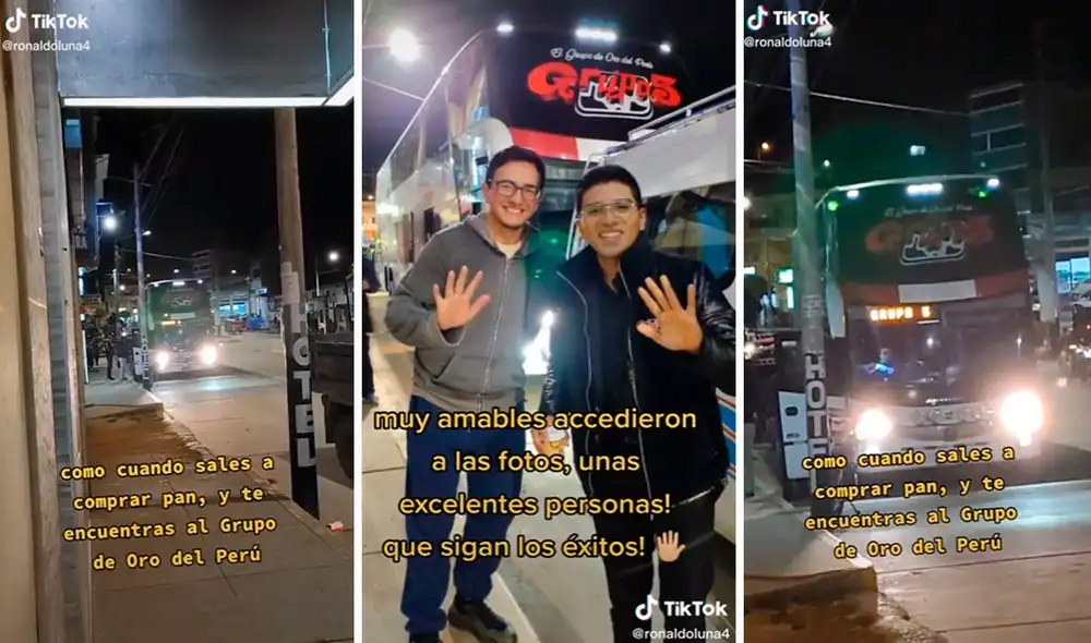 Después de que los cantantes de Grupo 5 accedieron a su pedido, él los calificó de excelentes y amables personas. Foto: composición LR/TikTok/@ronaldoluna4 Después de que los cantantes de Grupo 5 accedieron a su pedido, él los calificó de excelentes y amables personas. Foto: composición LR/TikTok/@ronaldoluna4