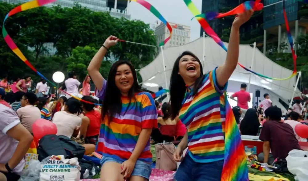 Imágenes del Pink Dot, evento anual en apoyo de los derechos LGBT+  que se celeró en Hong Lim Park el 2019. Foto: Global News Network