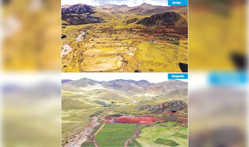 Trabajo. Antes de iniciar el proceso de remediación en Cari Cari, los pastos se habian secado. Ahora se recuperaron. Trabajo. Antes de iniciar el proceso de remediación en Cari Cari, los pastos se habian secado. Ahora se recuperaron.