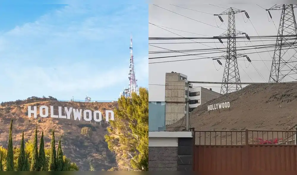 El letrero tiene una dimensión de 106,7 metros de longitud, mientras que cada letra llega a medir 13,7 metros de altura. Foto: composición La República/Facebook