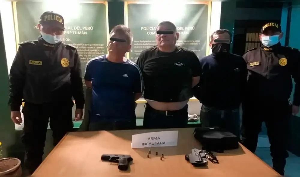 Hombre fueron puestos a disposición del Ministerio Público para investigaciones. Foto: PNP Hombre fueron puestos a disposición del Ministerio Público para investigaciones. Foto: PNP