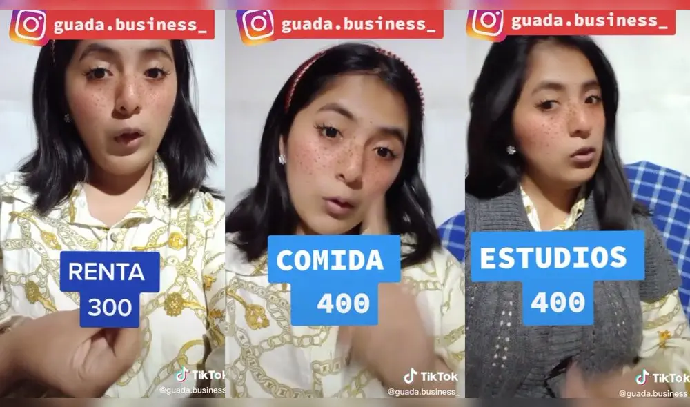 La joven contó que tiene otra forma de generar ingresos. Foto: composición LR/capturas de TikTok/@Guada.Business