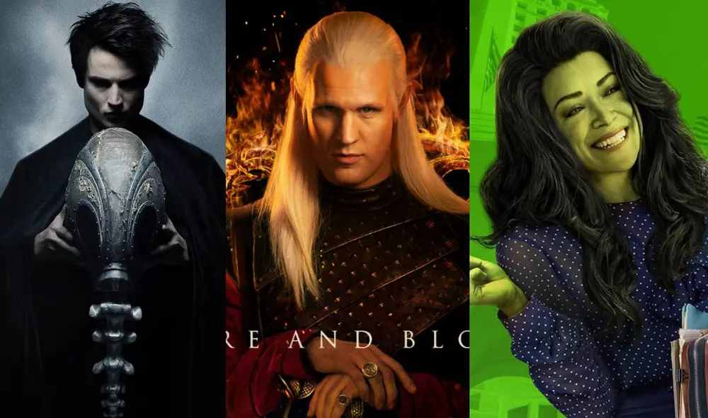 "House of the dragon", "The Sandman" y "She-Hulk" estrenaron en sus respectivas plataformas de streaming este mes de agosto. Foto: composición/Netflix/HBO Max/Disney+