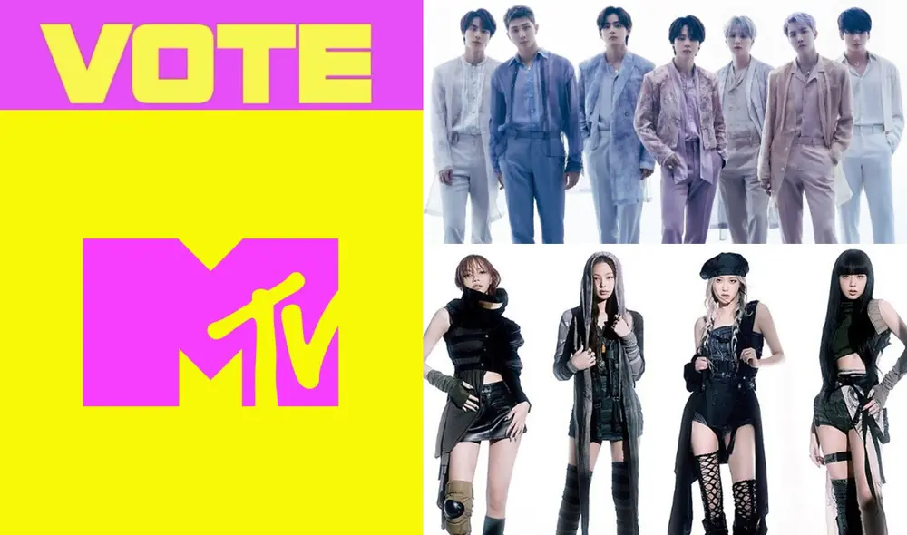 ¿BTS y BLACKPINK se enfrentarán en final de MTV VMAs 2022?: conoce cómo votar por tu favorito. Foto: composición LR/MTV/Hybe/YG