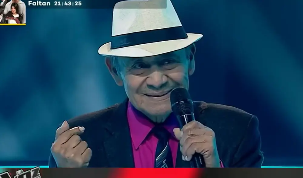 César Ballena fue parte de la primera temporada de "La voz senior". Foto: captura Latina